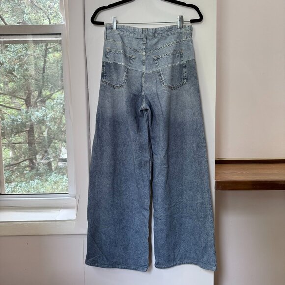 Rag & Bone Miramar Sofie Wide-Leg Pants Sweatpant Jeans in Antonia Blue 27 - Picture 8 of 12